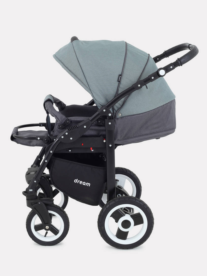 Коляска 2 в 1 Rant Dream 06 серый-зеленый