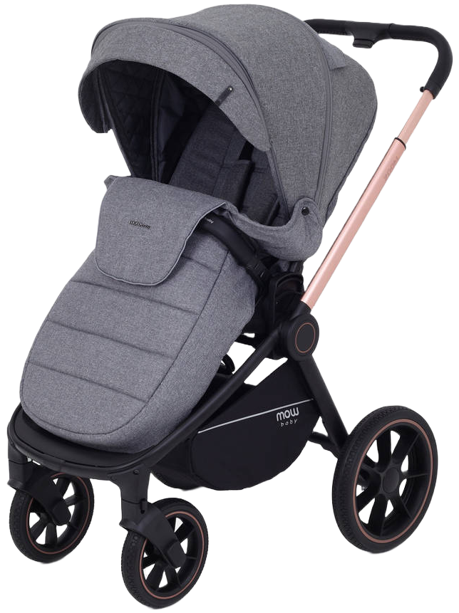 Коляска 3 в 1 MOWBaby ZOOM PU RA087 Gold Grey