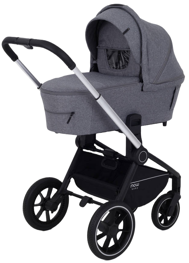 Коляска 3 в 1 MOWBaby ZOOM PU RA087 Silver Grey