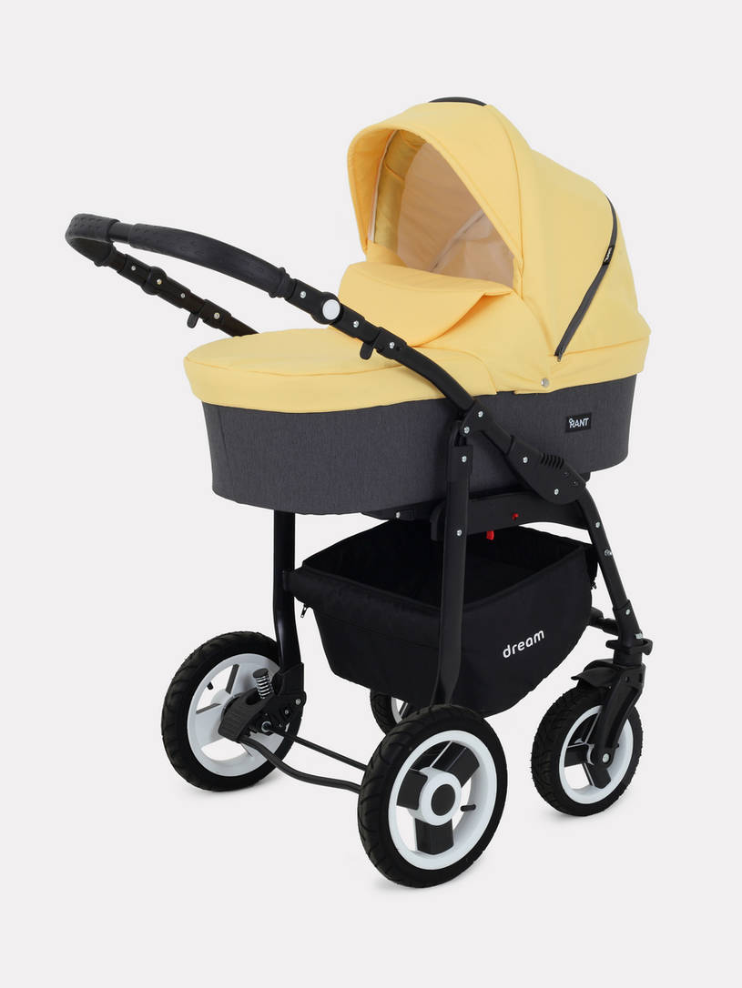 Коляска 3 в 1 Rant Dream 07 серый-желтый