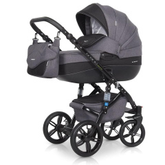 Коляска 2 в 1 Riko Bruno Natural 07 черный