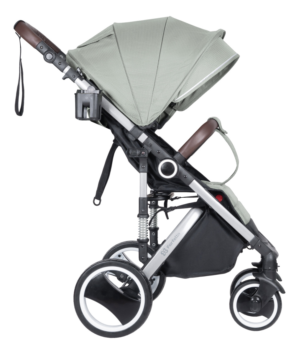 Коляска детская прогулочная Farfello Bino Angel Plus (Steel Gray Стальной серый)