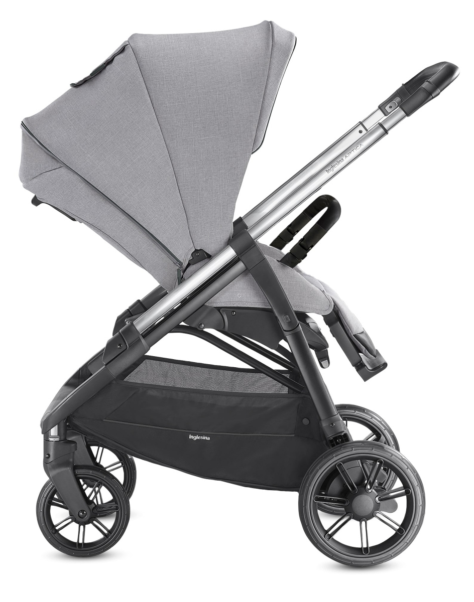 Коляска 3 в 1 Inglesina Aptica  с подставкой под люльку Stand Up, Silk Grey