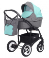 Коляска 3 в 1 Rant Nova 02 серый-мятный