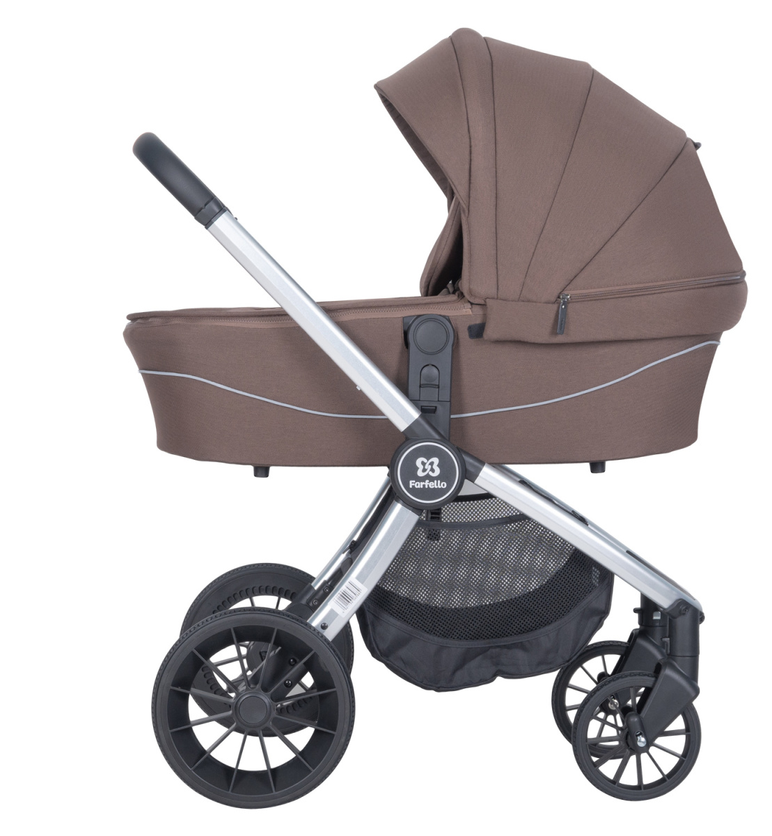 Коляска модульная 2в1 Farfello Baby shell BBS (BBS-16 Brown/Коричневый / серебро)