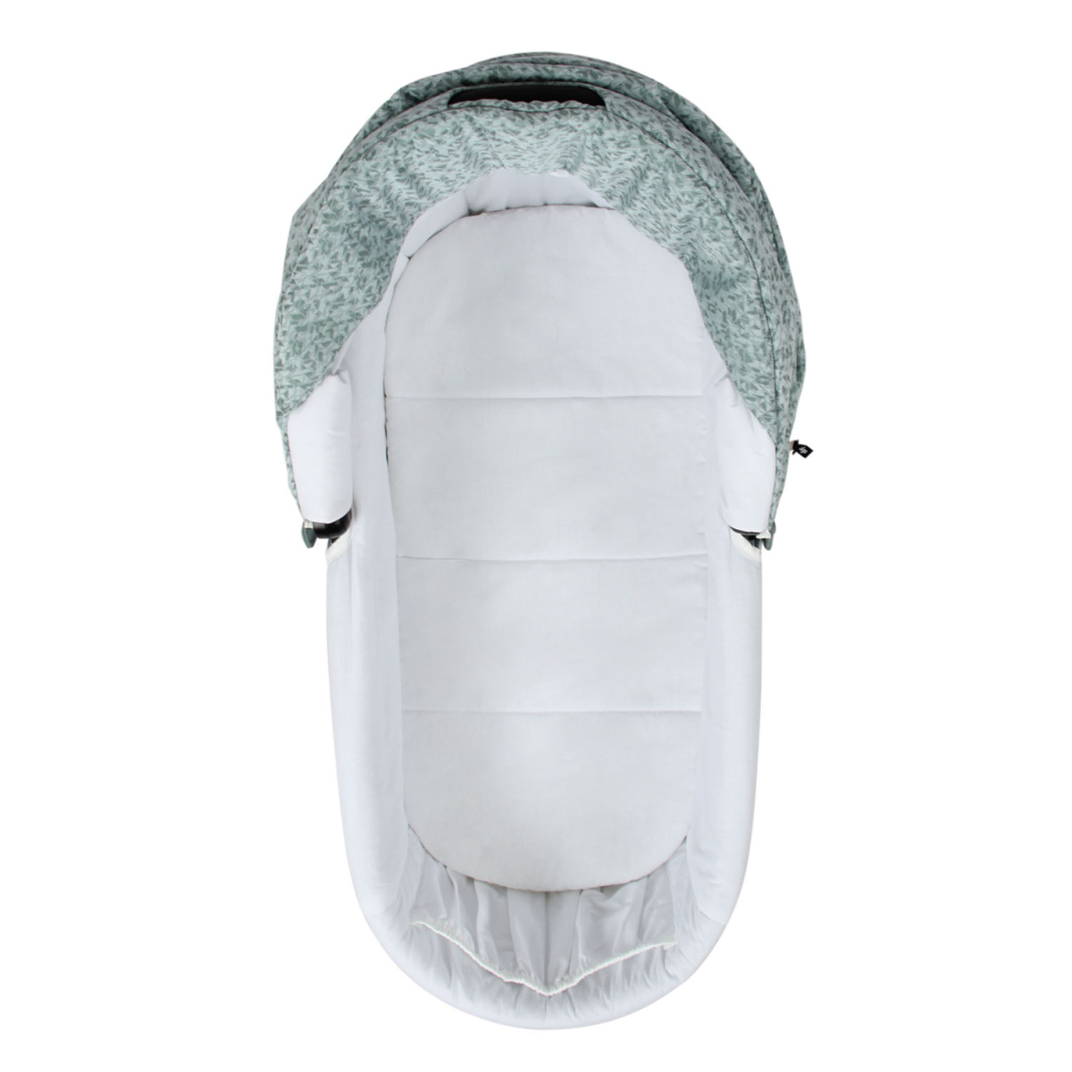 Коляска 2 в 1 Indigo MIO - Mi 06 (шалфей кожа+зеленый узор)