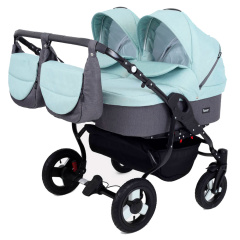 Коляска для двойни 2 в 1 Rant Dream Duo 04 серый-мятный
