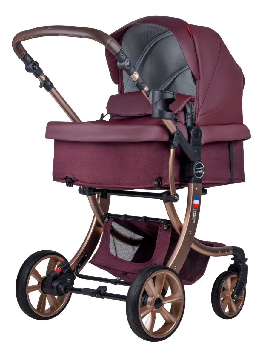 Коляска трансформер Farfello Aimile Original Autumn  (Сладкая Вишня / Sweet Cherry, арт.АА-3)
