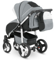Прогулочная коляска Camarelo Elf белая рама светло-серый/черный