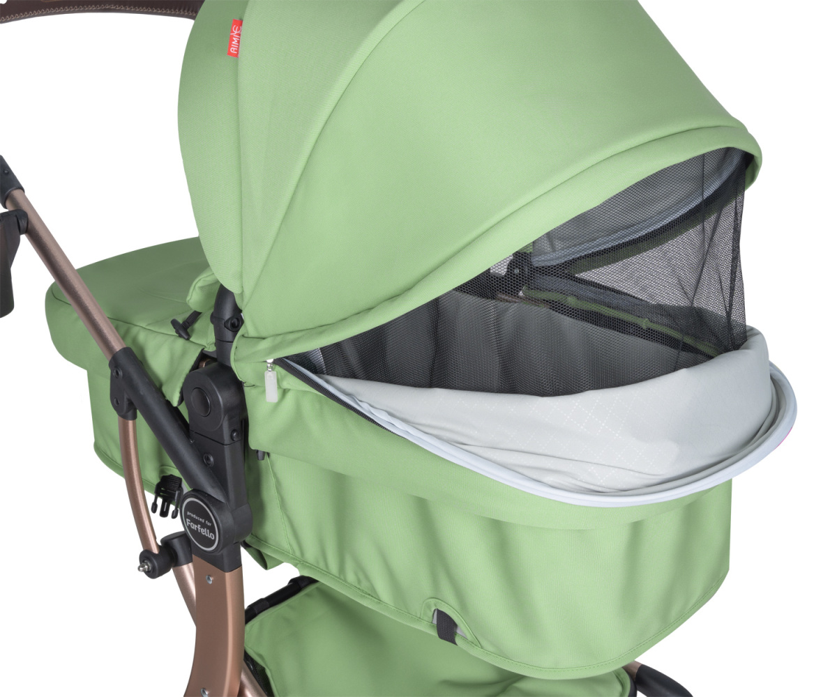 Коляска трансформер Farfello Aimile Original New Gold (Базилик NDG-4)