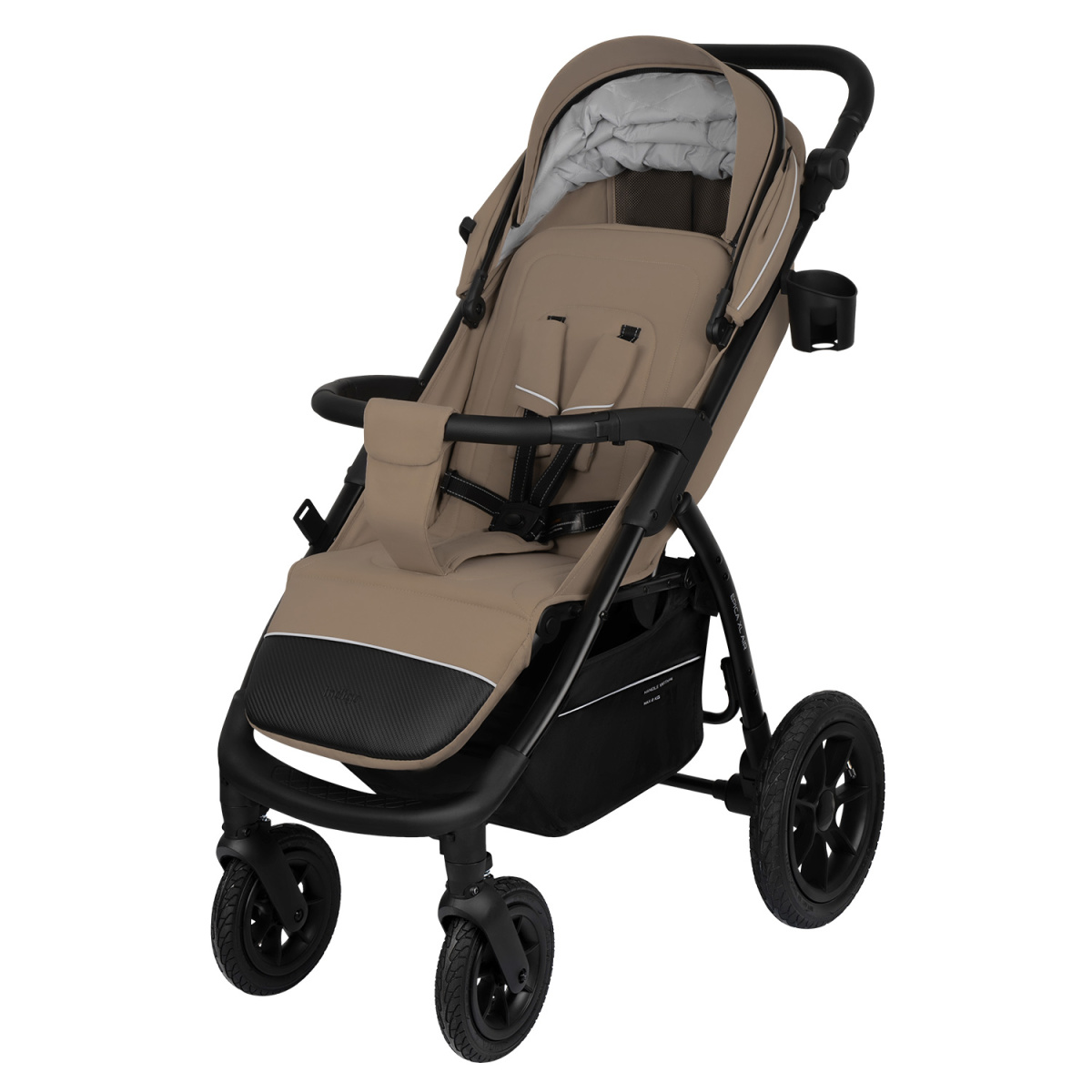 Коляска прогулочная Indigo EPICA XL AIR с сумкой бежевый