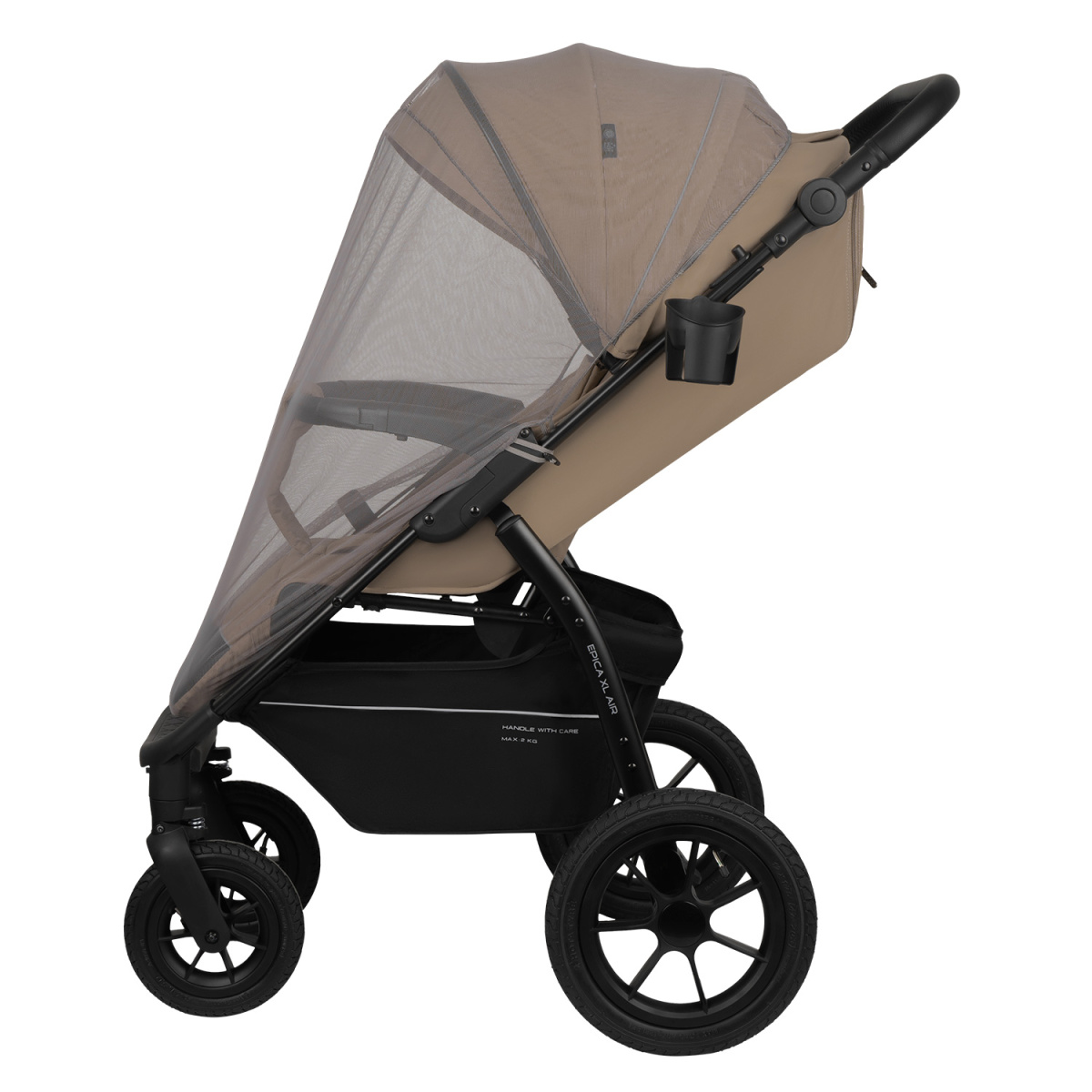 Коляска прогулочная Indigo EPICA XL AIR с сумкой бежевый