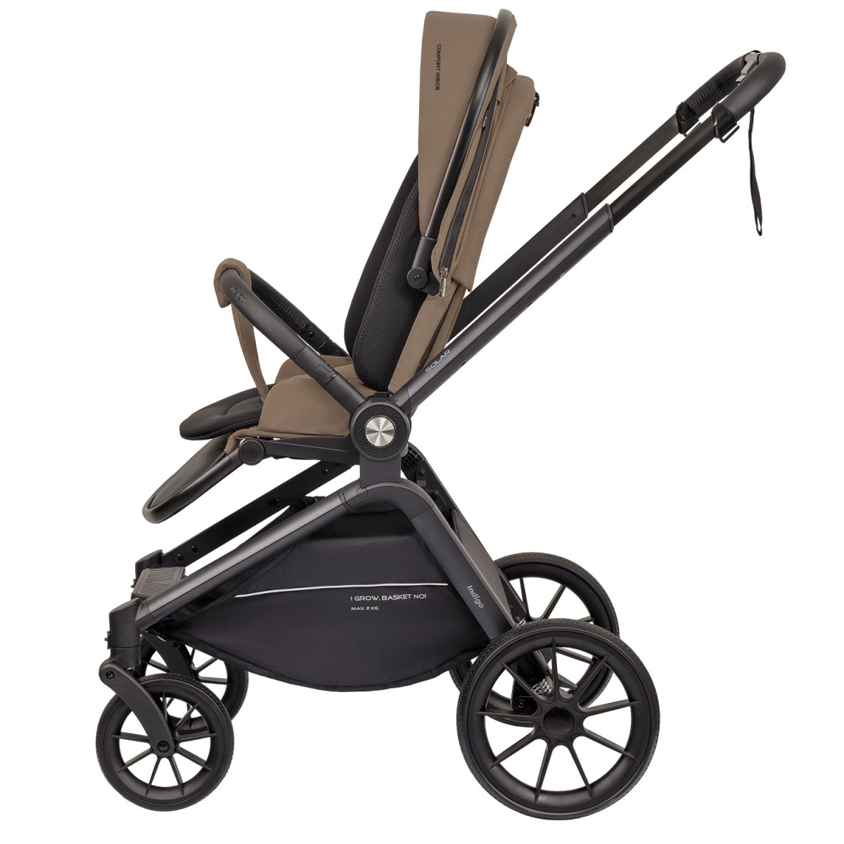 Коляска прогулочная Indigo SOLAR темно-бежевый