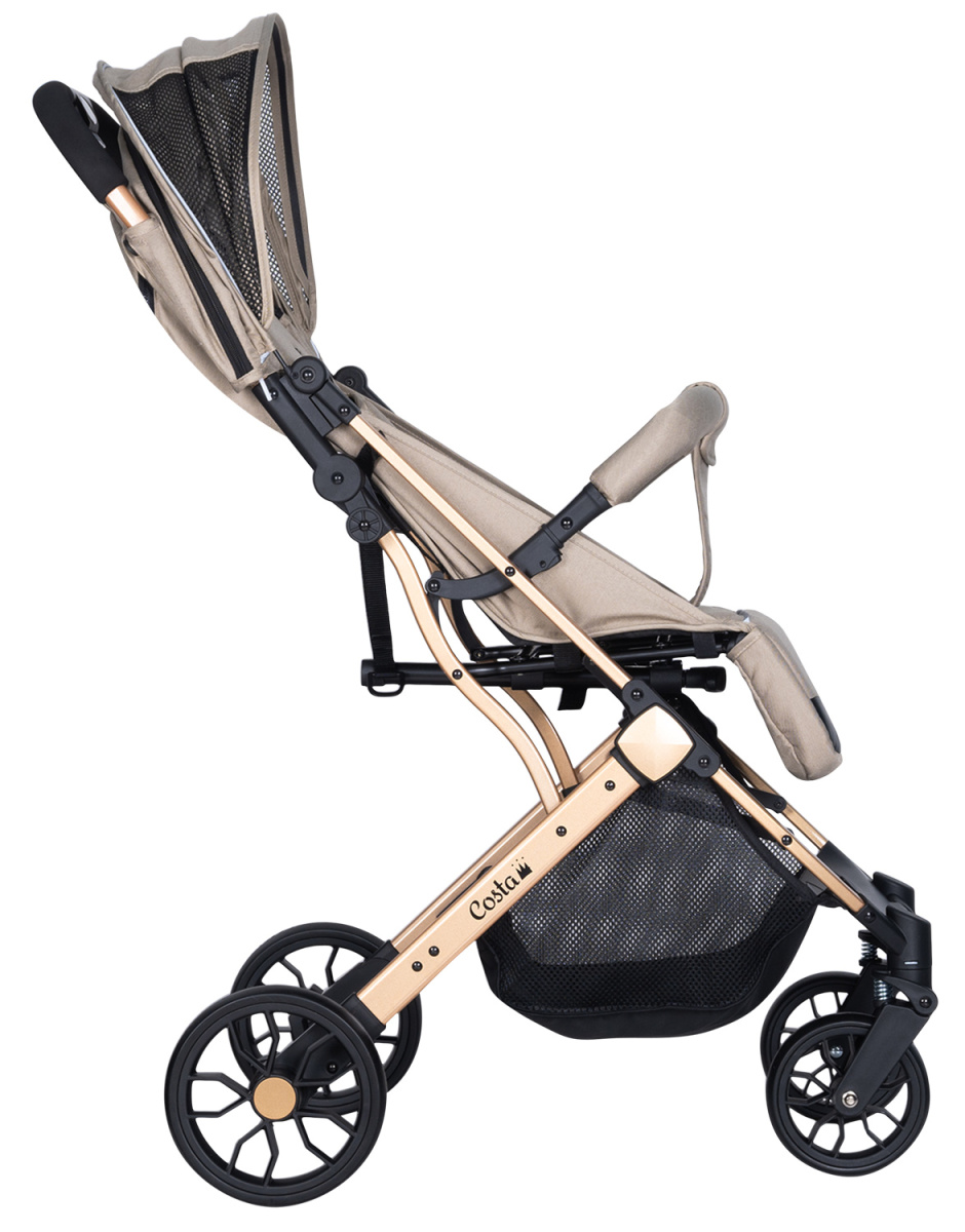 Коляска детская прогулочная Farfello COSTA Linda Gold (beige/ бежевый L-4)