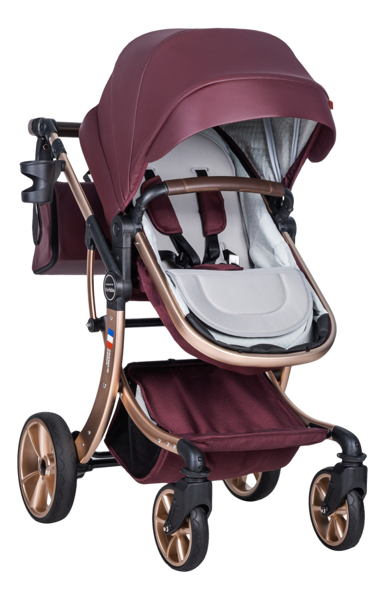 Коляска трансформер Farfello Aimile Original Autumn  (Сладкая Вишня / Sweet Cherry, арт.АА-3)