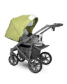 Коляска 2 в 1 Camarelo Veo, Салатовый джинс / Серая эко-кожа
