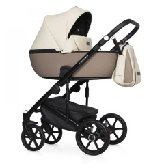 Коляска 3 в 1 Riko Basic Ozon Ecco 25 слоновая кость-бежевый
