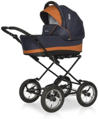 Коляска 2 в 1 Riko Basic Alfa Classic 04 черно-оранжевый