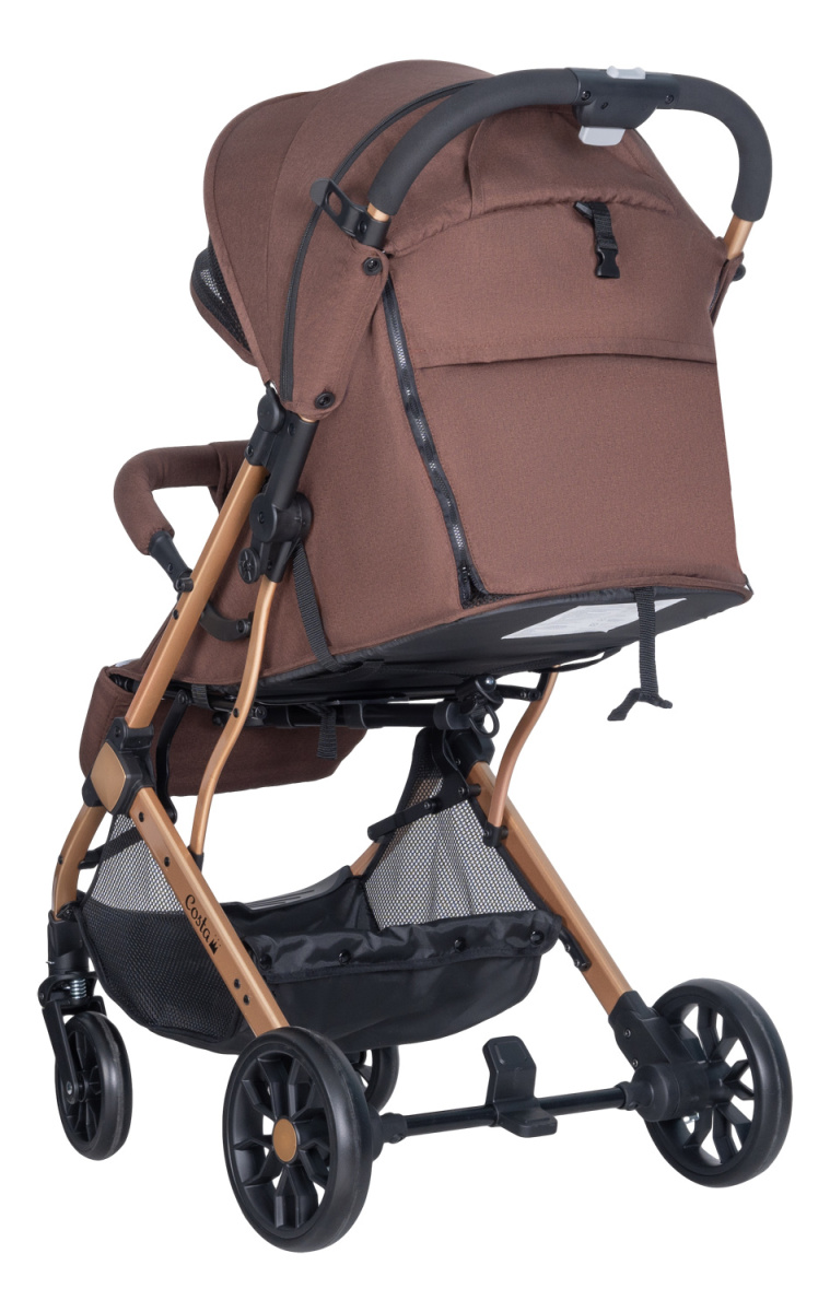 Коляска детская прогулочная Farfello COSTA Linda Gold (chocolate/ шоколадный L-3)