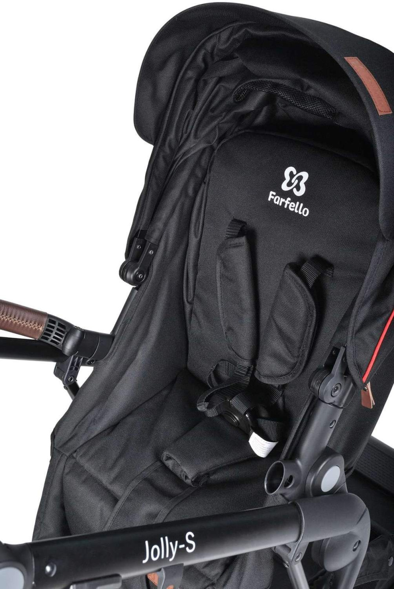 Коляска модульная 2 в 1 Farfello Jolly-S (J-77 чёрная)