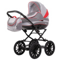 Коляска 2 в 1 Rant Fabio Classic 02 серо-красный