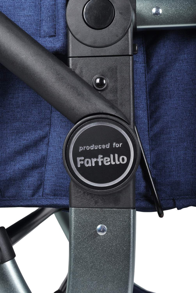Коляска трансформер Farfello Aimile Original (New Silver) 608L (Синий)