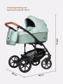 Коляска 2 в 1 Riko Basic Bella Life 02 Basil мятный