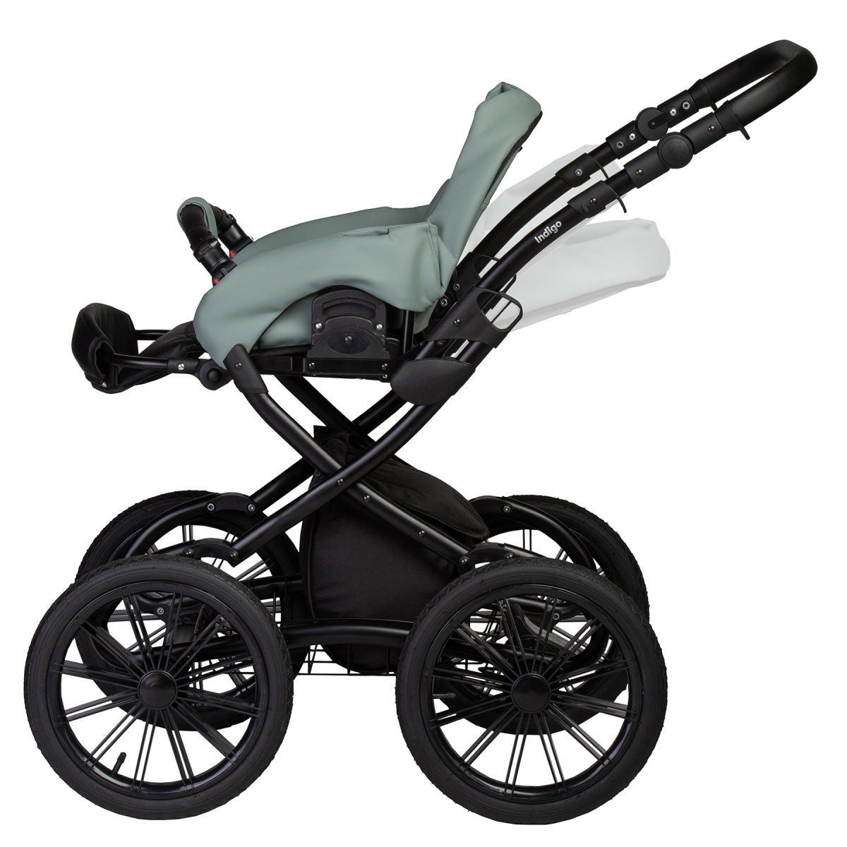 Коляска 2 в 1 Indigo MIO ECO Plus 14 - 03 (шалфей кожа)