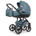 Коляска 2 в 1 Riko Bruno Natural 02 бирюзовый
