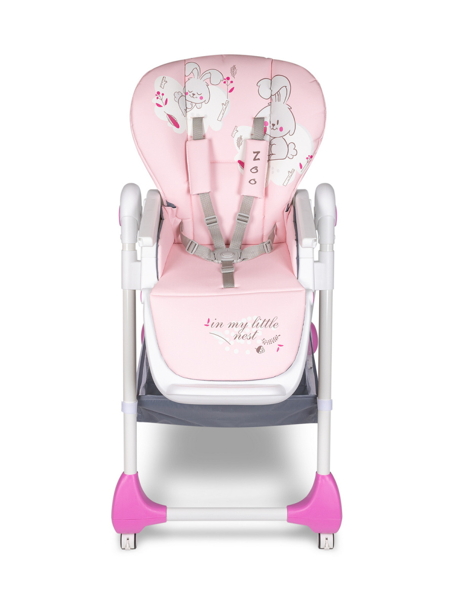 Стульчик для кормления Sevillababy Zoo Pink, розовый, зайчик