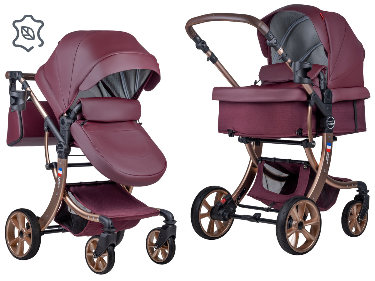 Коляска трансформер Farfello Aimile Original Autumn  (Сладкая Вишня / Sweet Cherry, арт.АА-3)