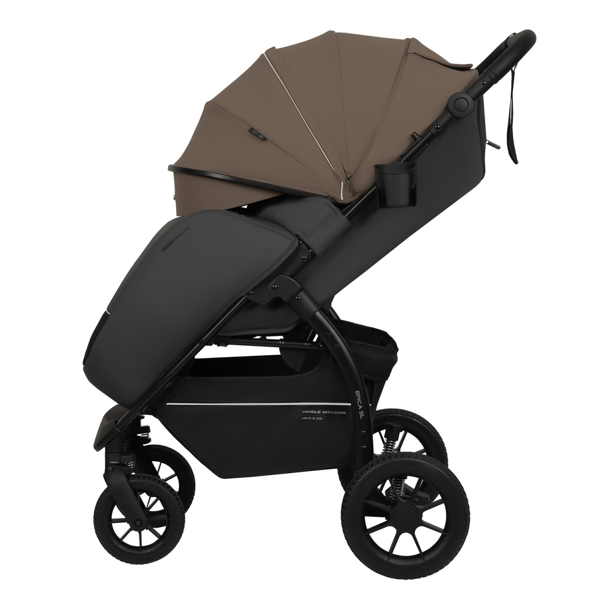 Коляска прогулочная Indigo EPICA SL, тем.бежевый-серый