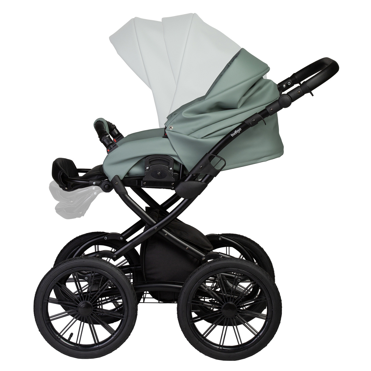 Коляска 2 в 1 Indigo MIO ECO Plus 14 - 03 (шалфей кожа)