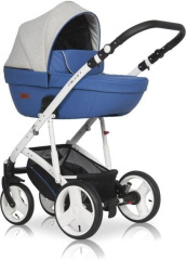 Коляска 2 в 1 Riko Basic Aicon 03 серо-синий
