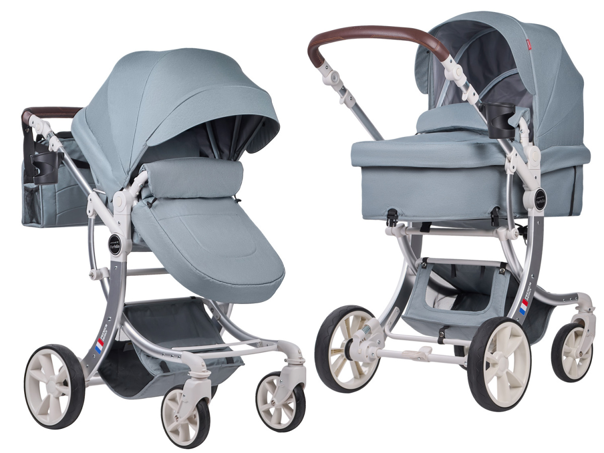 Коляска трансформер Farfello Aimile Original New Pearl (Стальной Серый NDP-3)