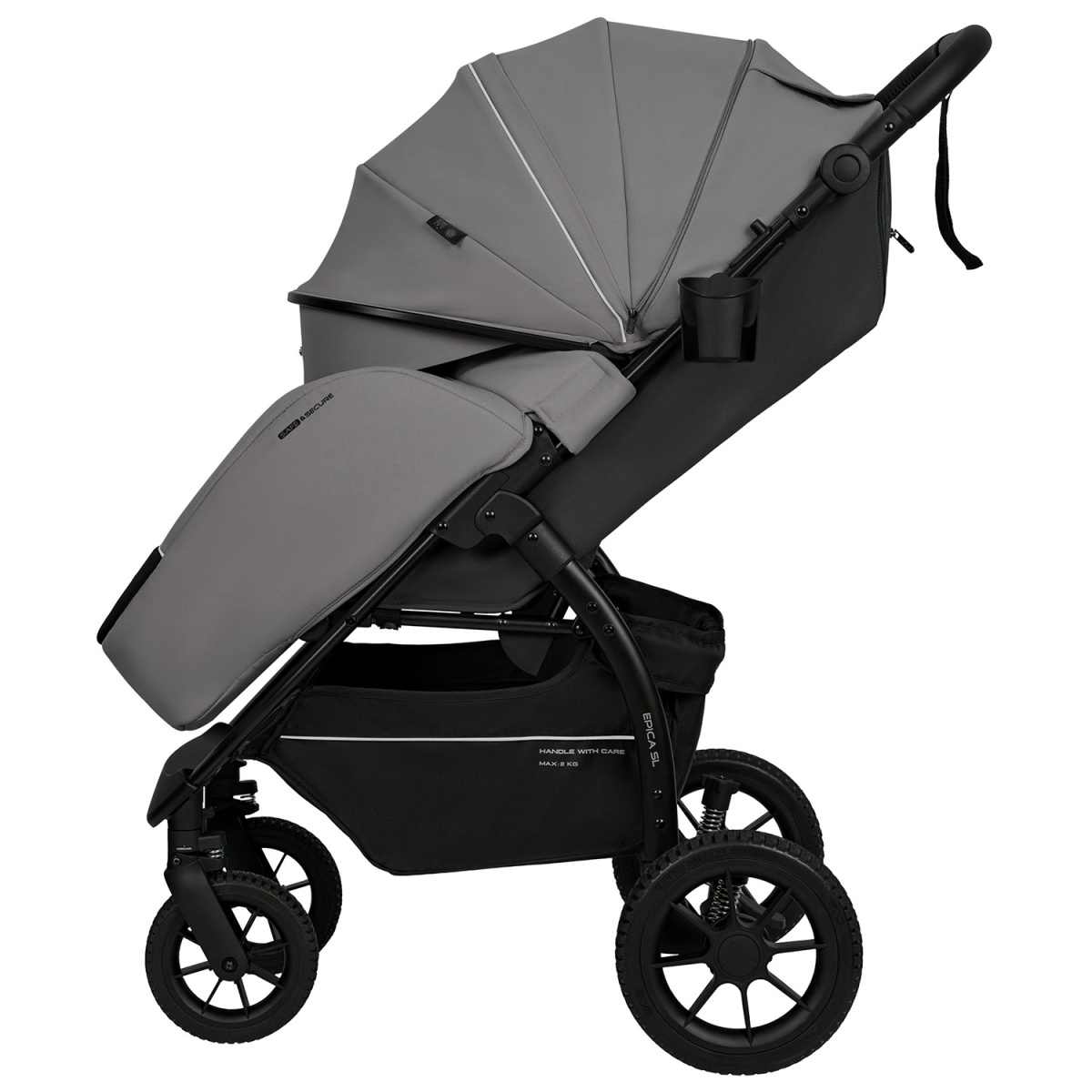 Коляска прогулочная Indigo EPICA SL, светло-серый