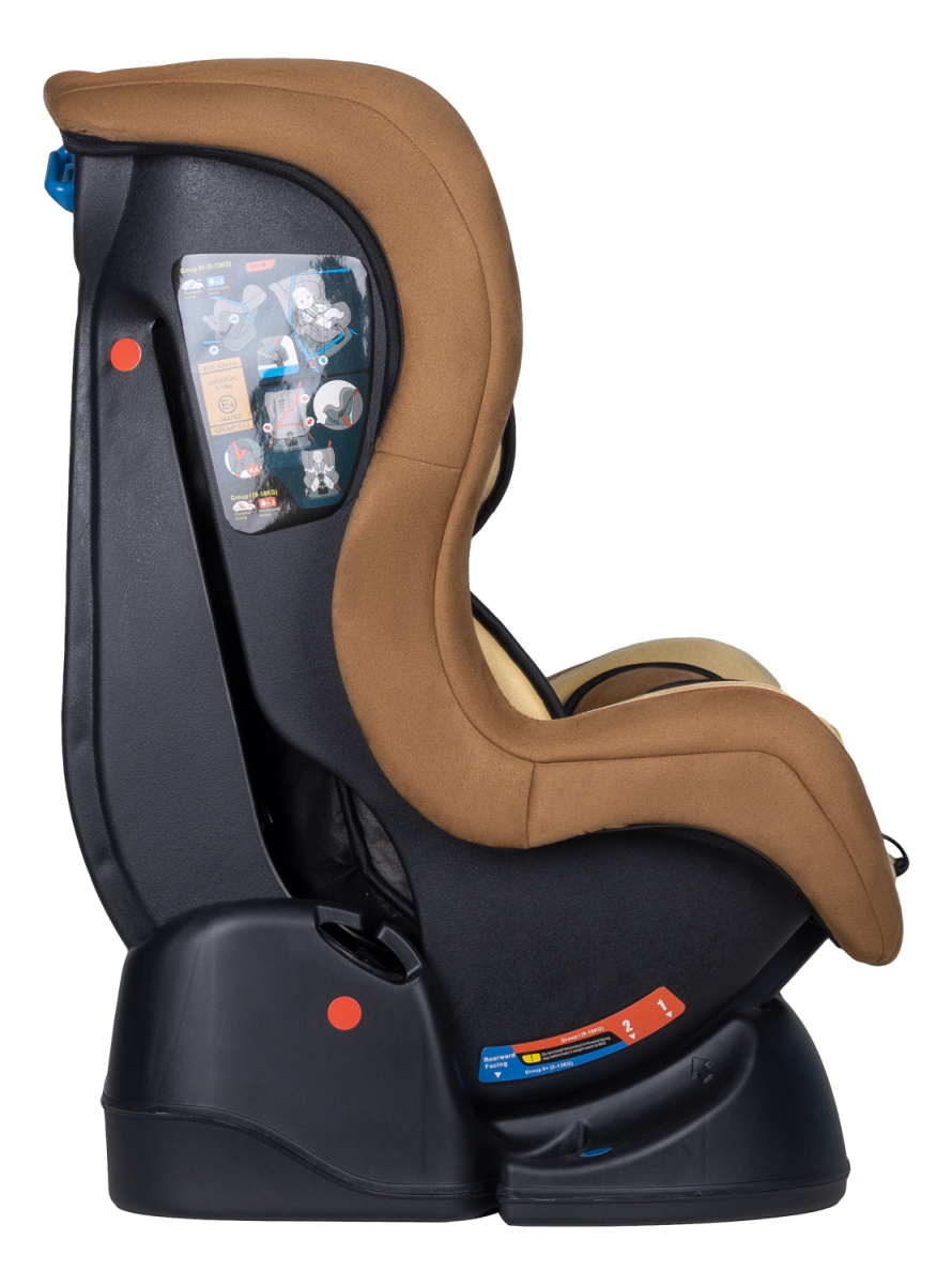 Автокресло детское Farfello GE-E велюр коричнево-бежевое brown+beige