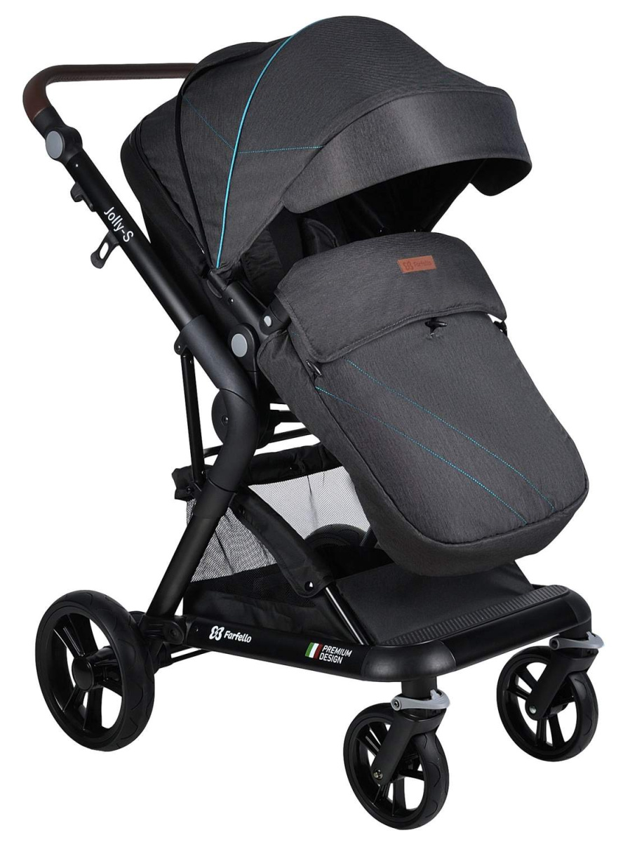 Коляска модульная 2 в 1 Farfello Jolly-S (J-88 серый)