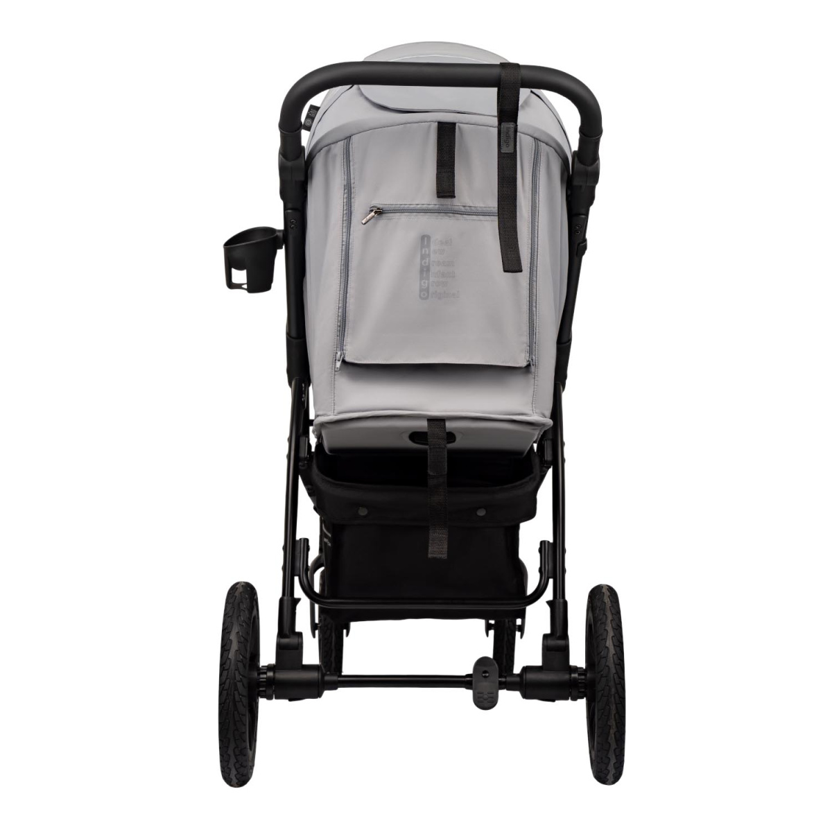 Коляска прогулочная Indigo EPICA XL AIR с сумкой светло-серый