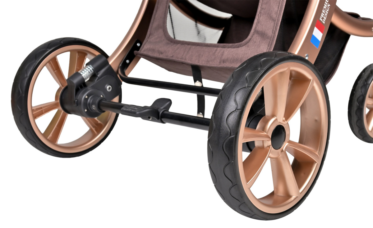 Коляска трансформер Farfello Aimile Original New Gold (Шоколадный NDG-3)