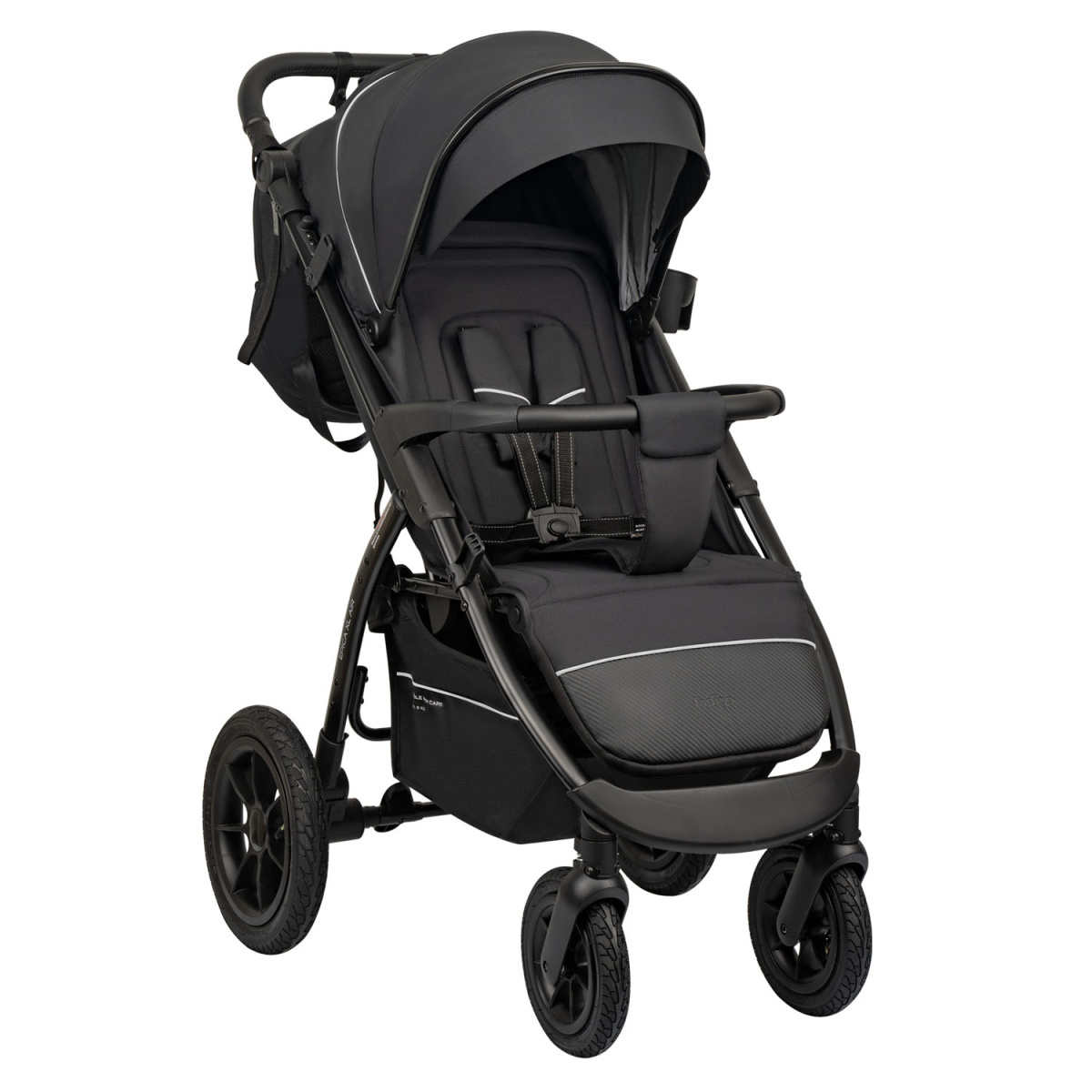 Коляска прогулочная Indigo EPICA XL AIR с сумкой черный