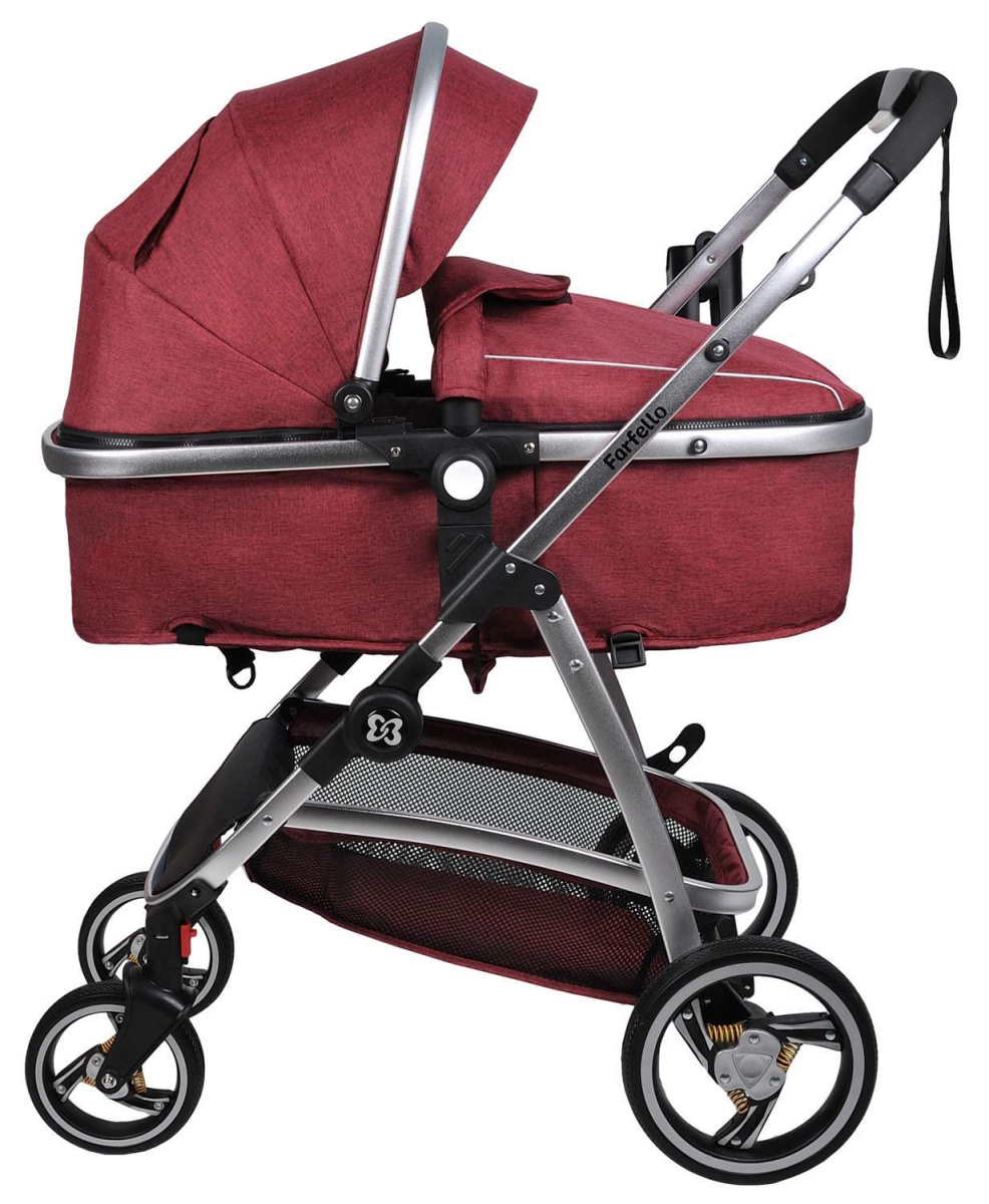 Коляска трансформер Farfello Pristina (Рубиновый PS-13)
