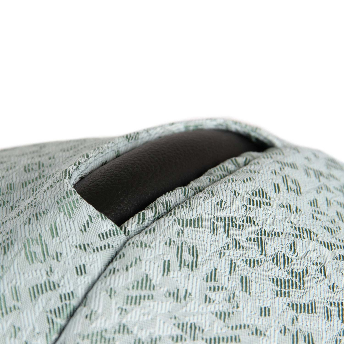 Коляска 2 в 1 Indigo MIO - Mi 06 (шалфей кожа+зеленый узор)