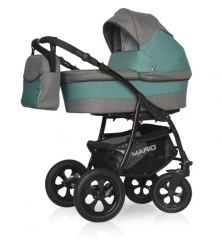 Коляска 2 в 1 Riko Basic Mario 09 серо-зеленый