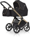 Коляска 2 в 1 Riko Qubus 05 черно-золотой