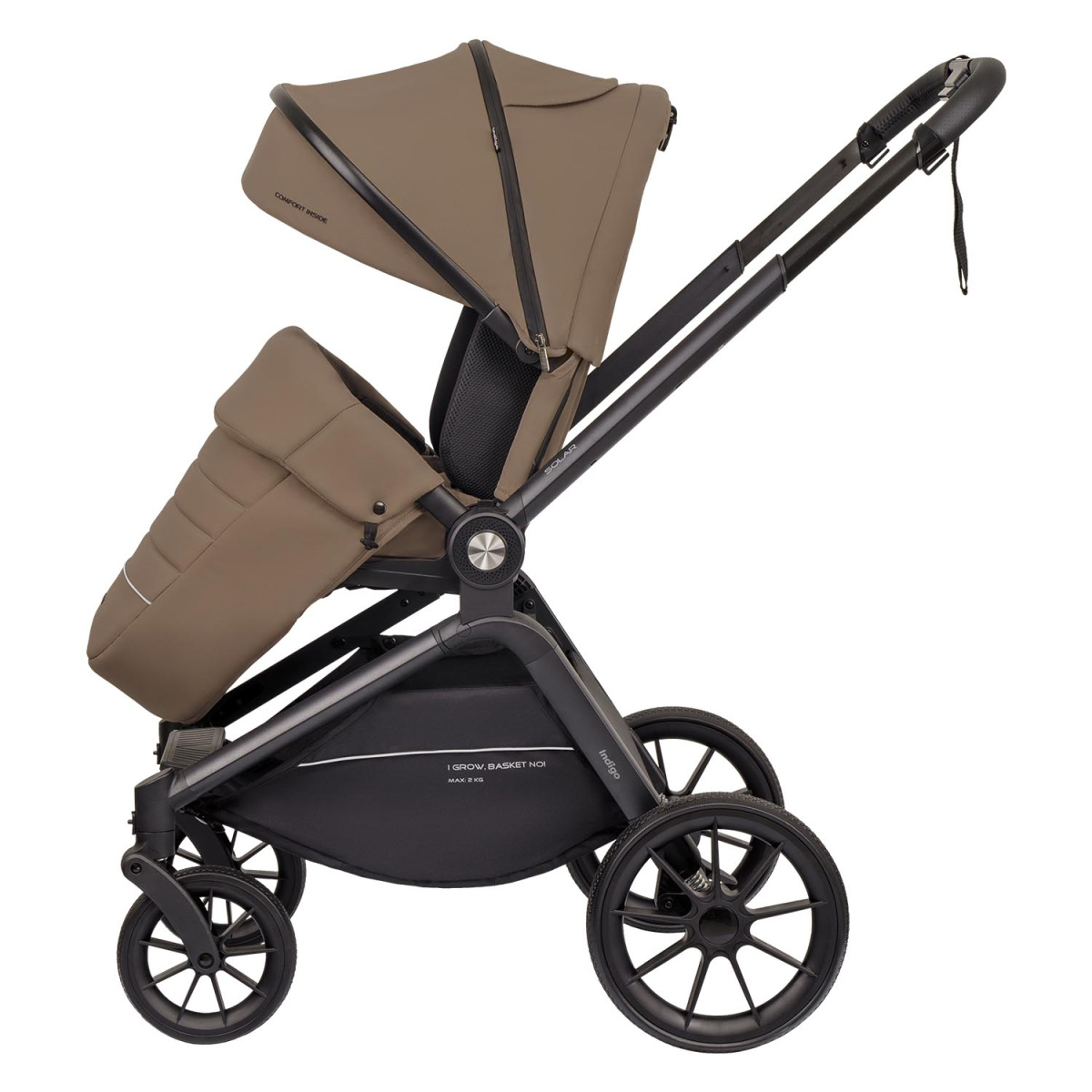 Коляска 3 в 1 Indigo SOLAR темно-бежевый