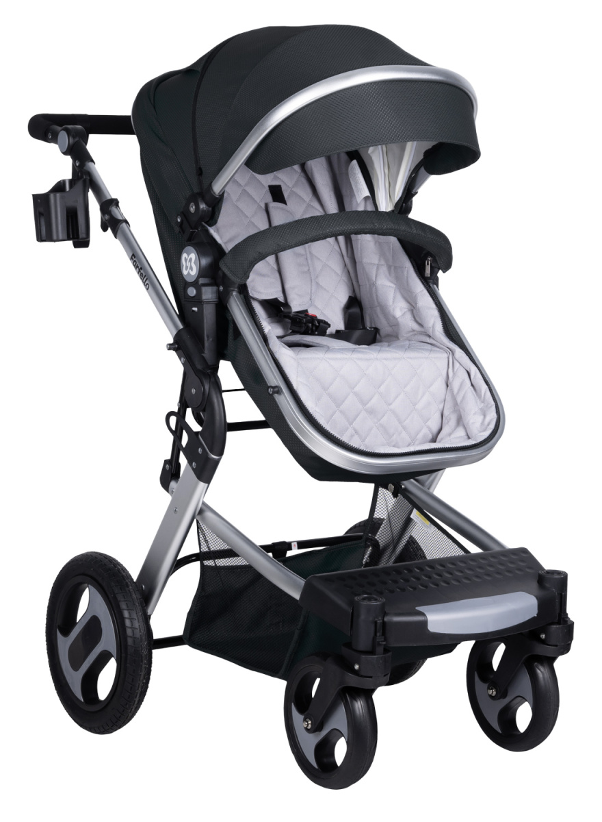 Коляска трансформер Farfello Diamond All-season (Насыщенный Черный)