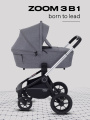 Коляска 3 в 1 Mowbaby Zoom Silver 2025 grey