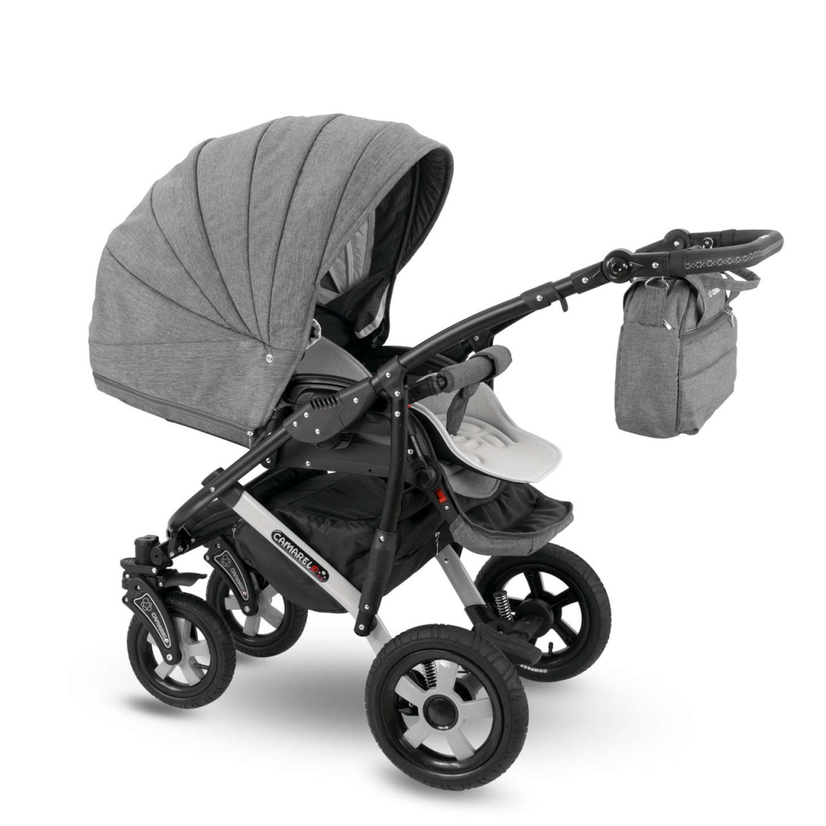 Коляска Camarelo Sevilla WXSE 3 в 1 темно-серый меланж