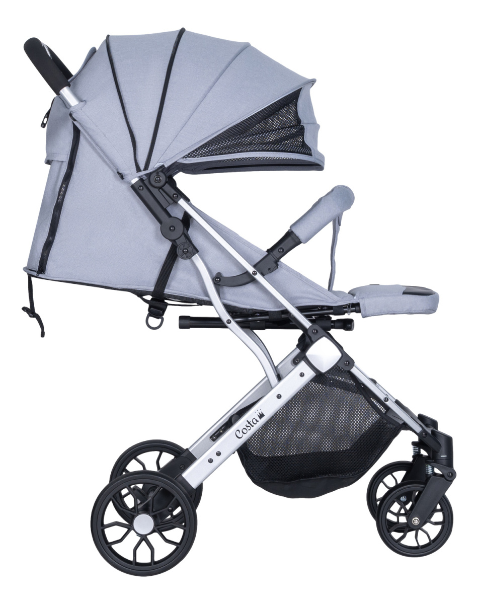 Коляска детская прогулочная Farfello COSTA Linda Silver (Grey/ серый L-1)